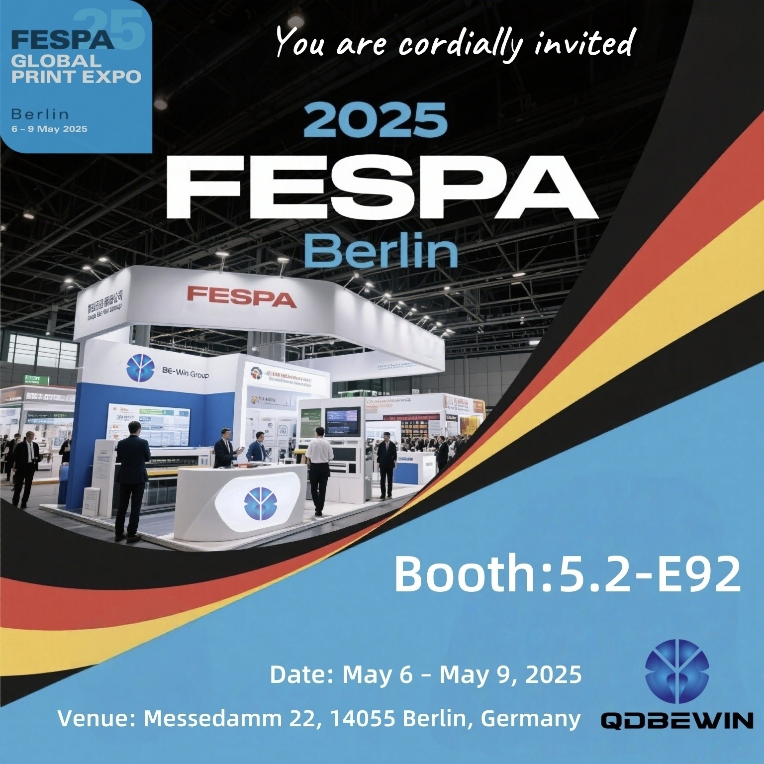 Qingdao be-win pentru a prezenta la FESPA 2025 Berlin-Cabina 5.2-E92